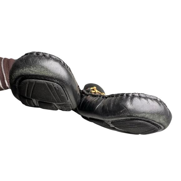 Saks Fifth Avenue Mens Black Croc Embossed Leather Horsebit Loafers Mocs Sz 9.5 - Picture 9 of 16